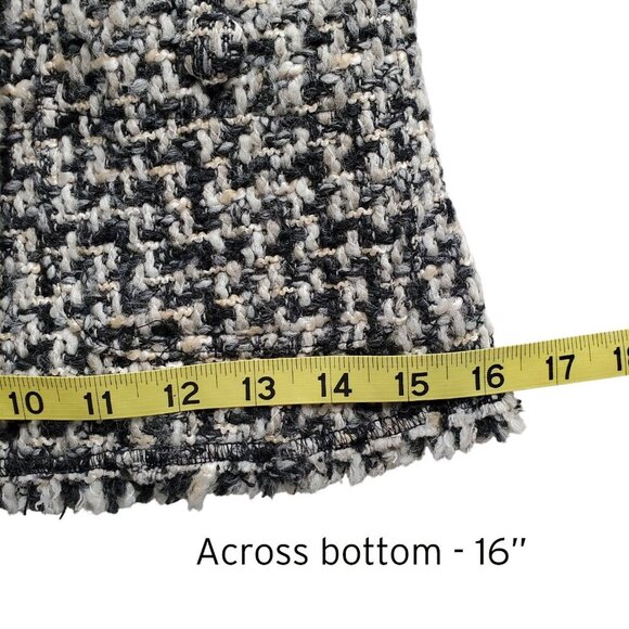 Boucle Tweed Jacket Clueless Chic Preppy Posh Academia Frayed Trim Cropped XS - Picture 13 of 16